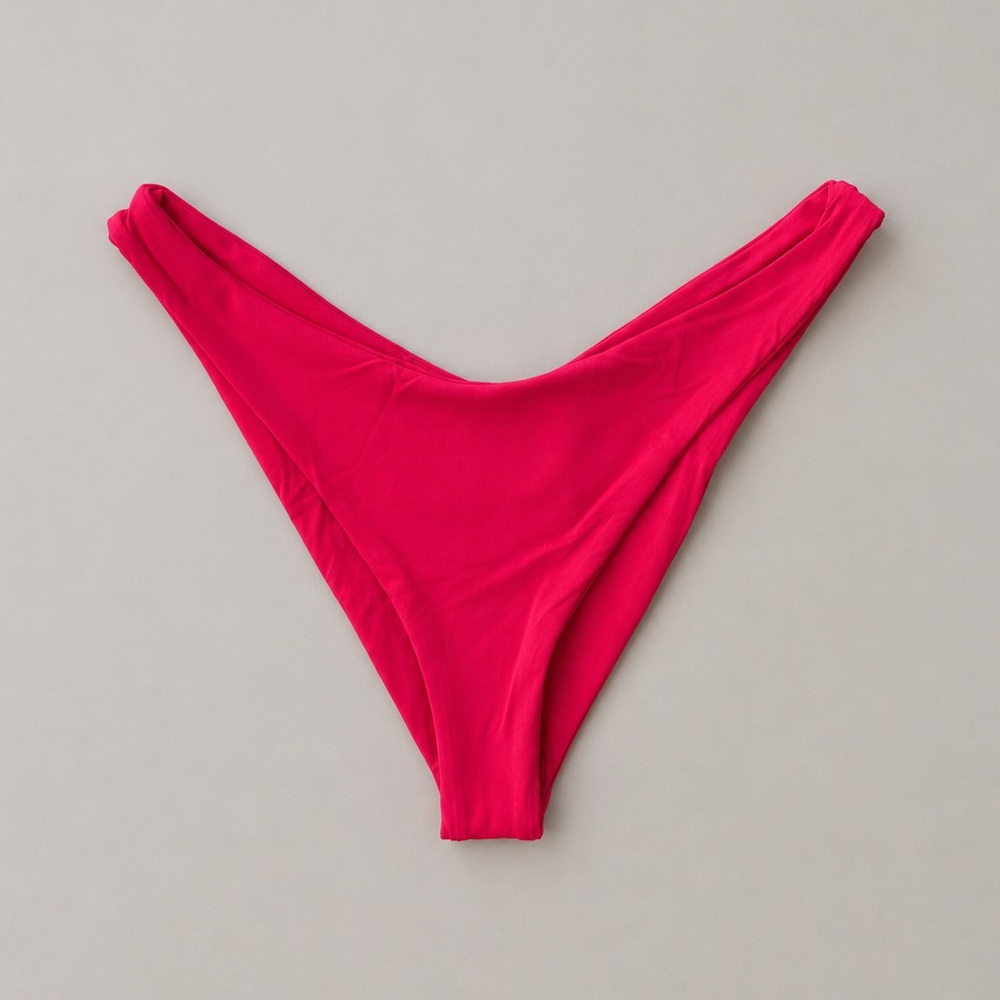 L*SPACE Cabana Bikini Bottom in Hot Pink